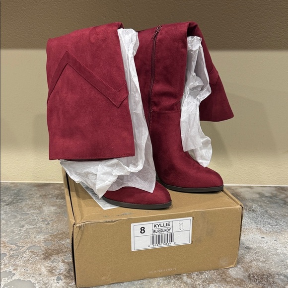 Journee Collection Shoes - Journee Collection Burgundy Heeled Boots